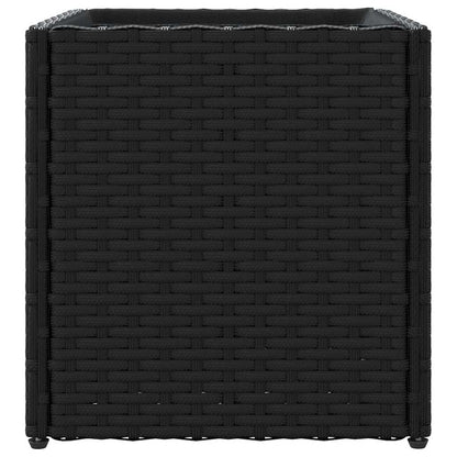 Garden Planters 2 pcs Black 36x30x32 cm Poly Rattan
