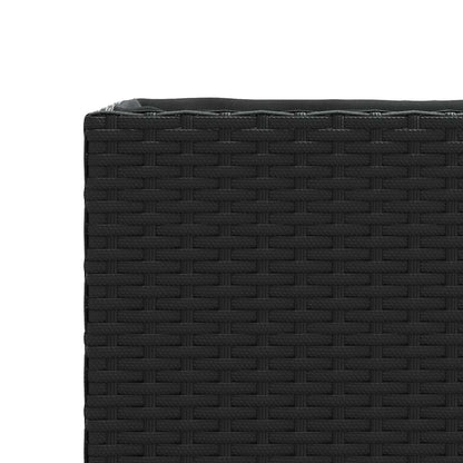 Garden Planters 2 pcs Black 36x30x32 cm Poly Rattan