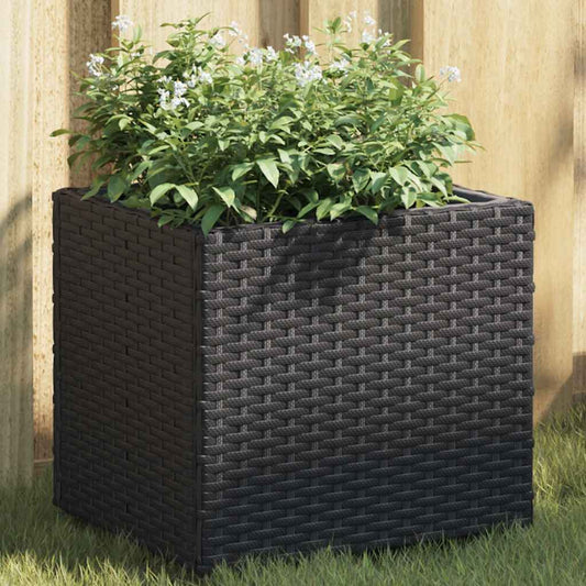 Garden Planters 2 pcs Black 36x30x32 cm Poly Rattan