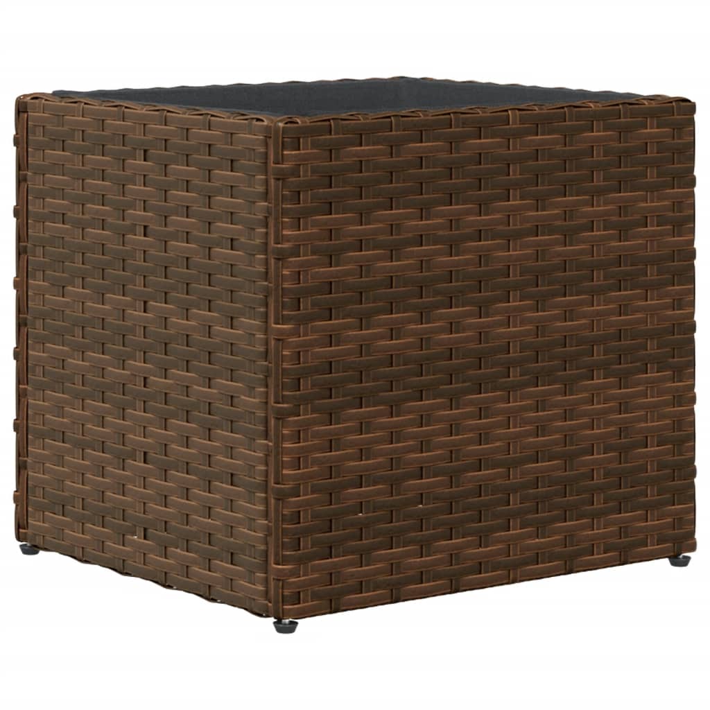 Garden Planters 2 pcs Brown 36x30x32 cm Poly Rattan