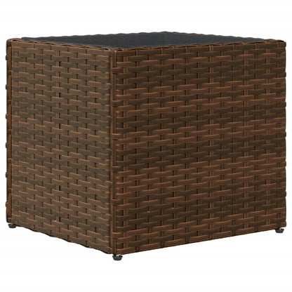 Garden Planters 2 pcs Brown 36x30x32 cm Poly Rattan