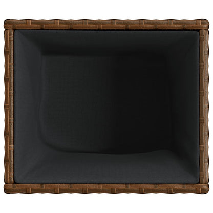 Garden Planters 2 pcs Brown 36x30x32 cm Poly Rattan