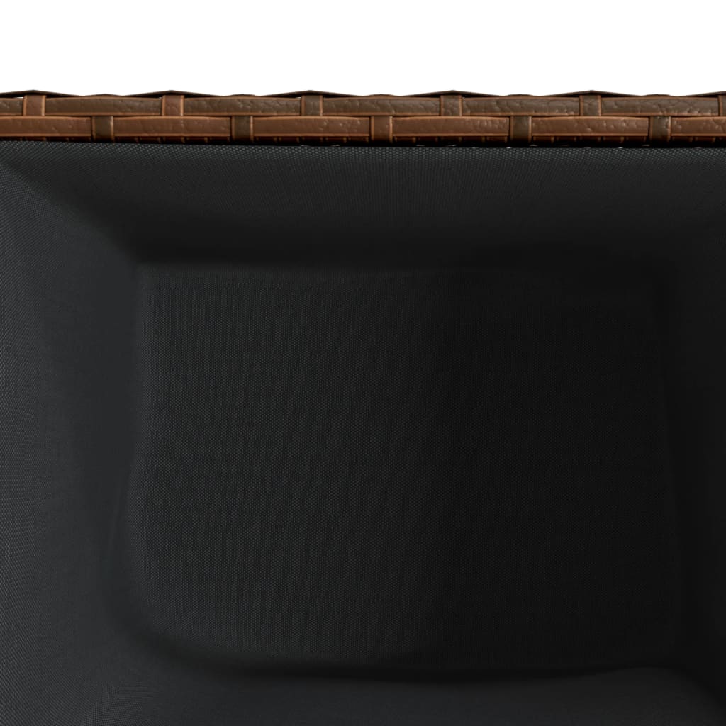 Garden Planters 2 pcs Brown 36x30x32 cm Poly Rattan