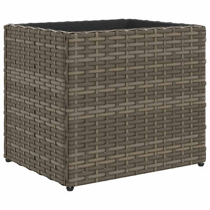 Garden Planters 2 pcs Grey 36x30x32 cm Poly Rattan