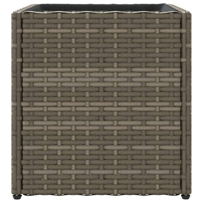 Garden Planters 2 pcs Grey 36x30x32 cm Poly Rattan
