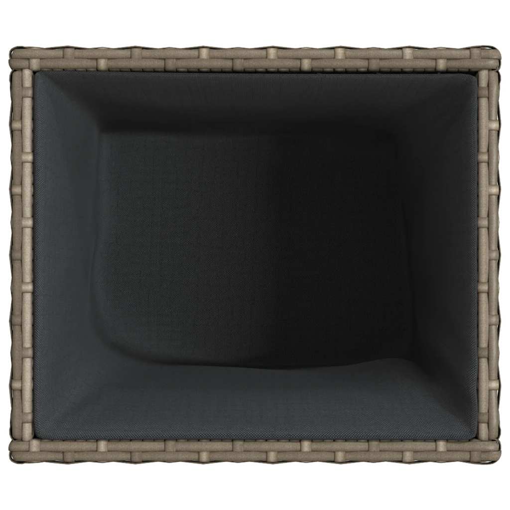 Garden Planters 2 pcs Grey 36x30x32 cm Poly Rattan