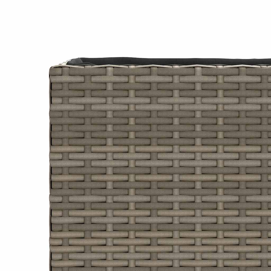Garden Planters 2 pcs Grey 36x30x32 cm Poly Rattan