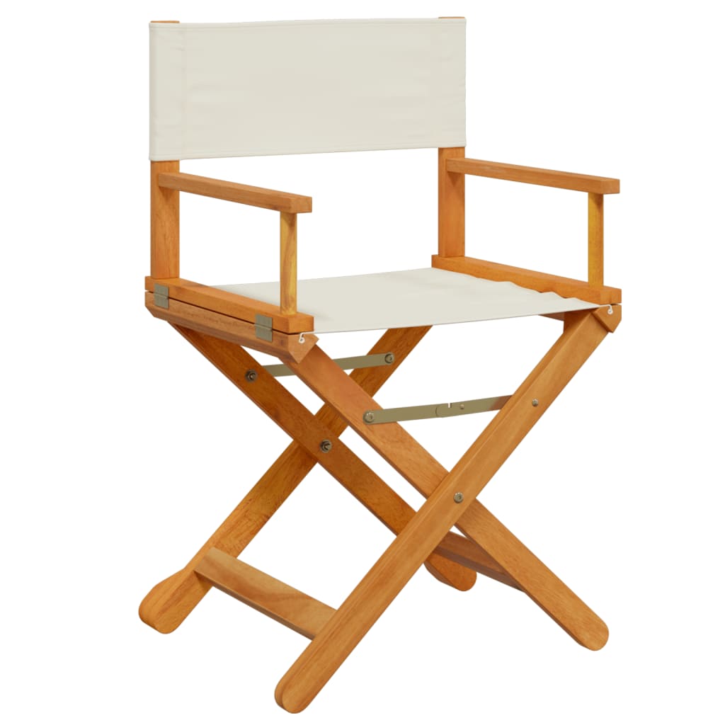 6 Piece Folding Garden Chairs Cream White Fabric