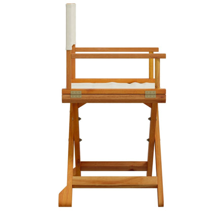 6 Piece Folding Garden Chairs Cream White Fabric