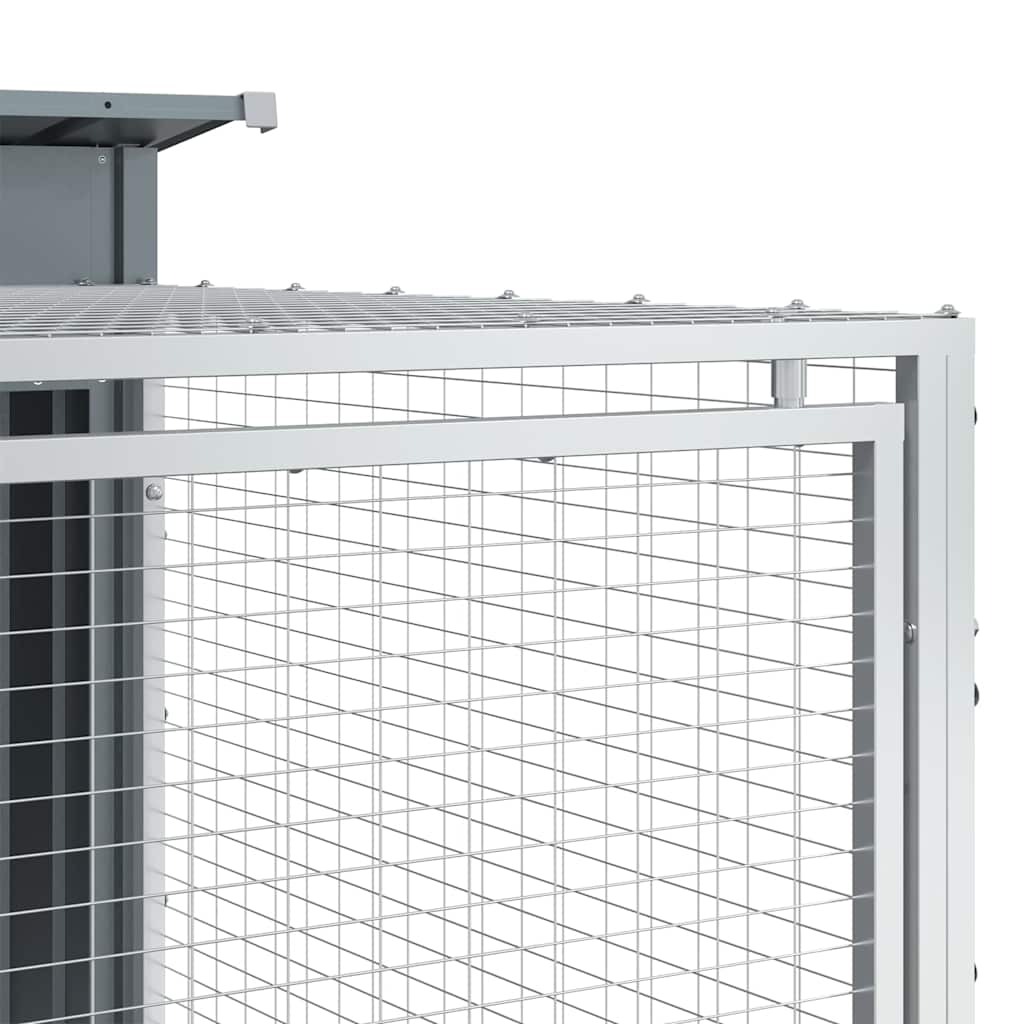 Dog House with Run Anthracite 153x194x110 cm Galvanised Steel