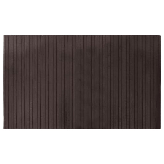 Rug Rectangular Dark Brown 60x100 cm Bamboo