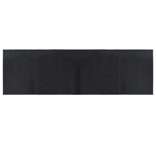 Rug Rectangular Black 60x200 cm Bamboo