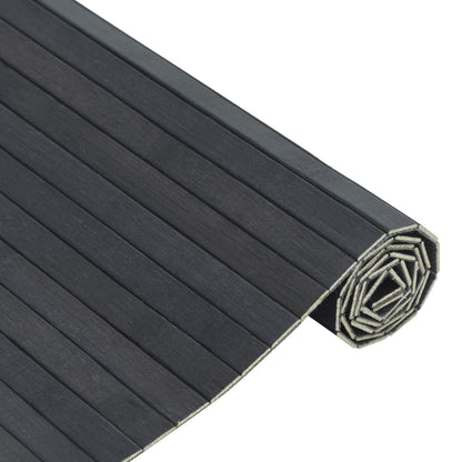 Rug Rectangular Grey 60x200 cm Bamboo