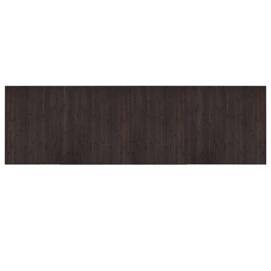 Rug Rectangular Dark Brown 60x200 cm Bamboo