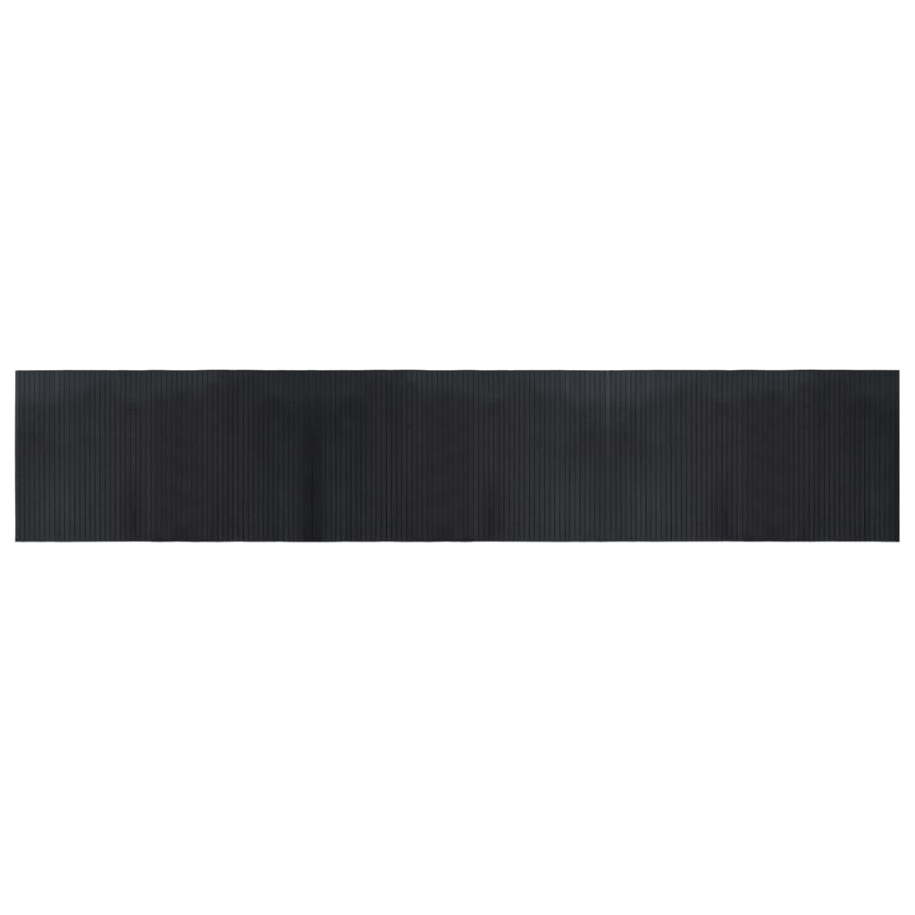 Rug Rectangular Black 60x300 cm Bamboo
