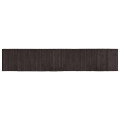 Rug Rectangular Dark Brown 60x300 cm Bamboo