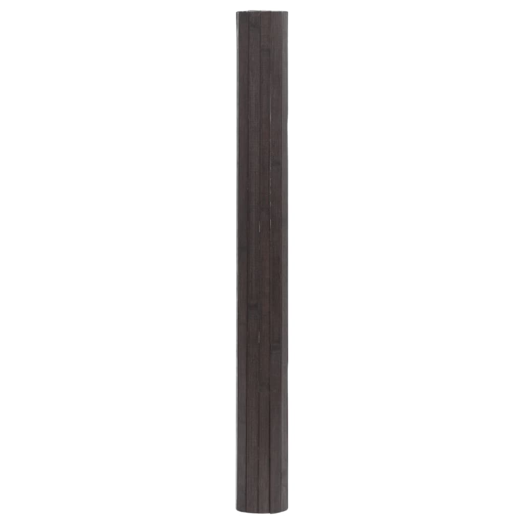 Rug Rectangular Dark Brown 60x300 cm Bamboo