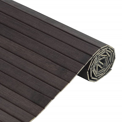Rug Rectangular Dark Brown 60x300 cm Bamboo