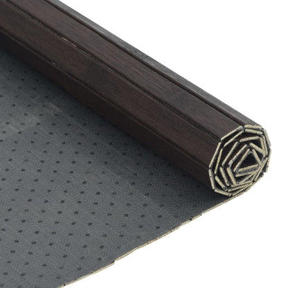 Rug Rectangular Dark Brown 60x300 cm Bamboo