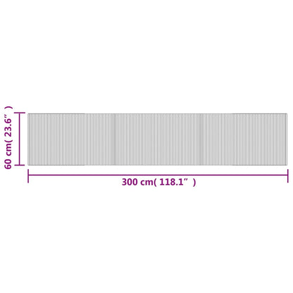 Rug Rectangular Dark Brown 60x300 cm Bamboo