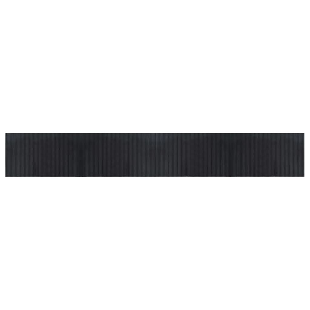 Rug Rectangular Black 60x400 cm Bamboo