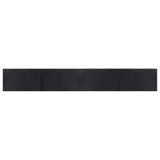 Rug Rectangular Black 60x400 cm Bamboo