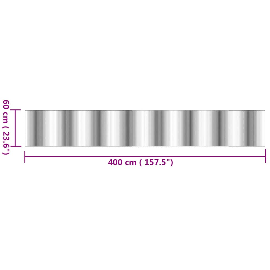 Rug Rectangular Nature 60x400 cm Bamboo