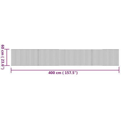 Rug Rectangular Nature 60x400 cm Bamboo