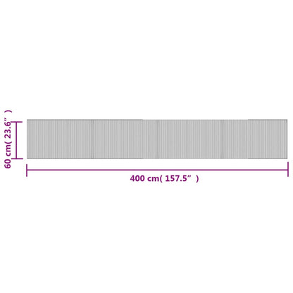 Rug Rectangular Dark Brown 60x400 cm Bamboo