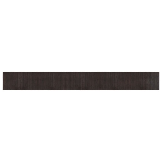 Rug Rectangular Dark Brown 60x500 cm Bamboo