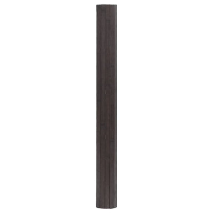 Rug Rectangular Dark Brown 60x500 cm Bamboo