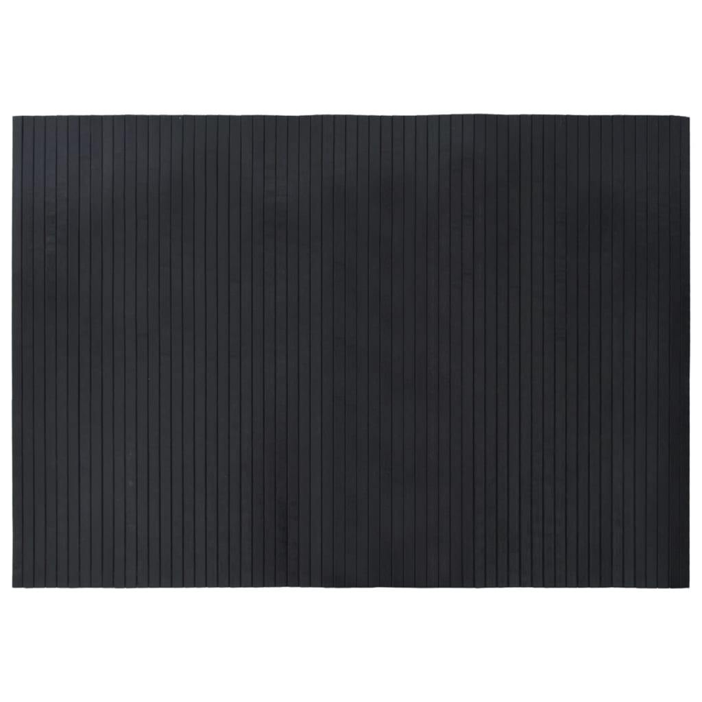 Rug Rectangular Black 70x100 cm Bamboo