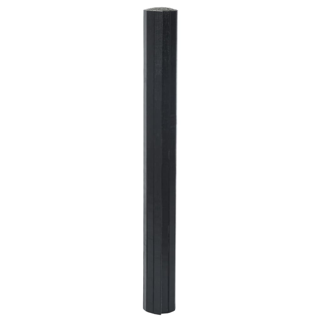 Rug Rectangular Black 70x100 cm Bamboo
