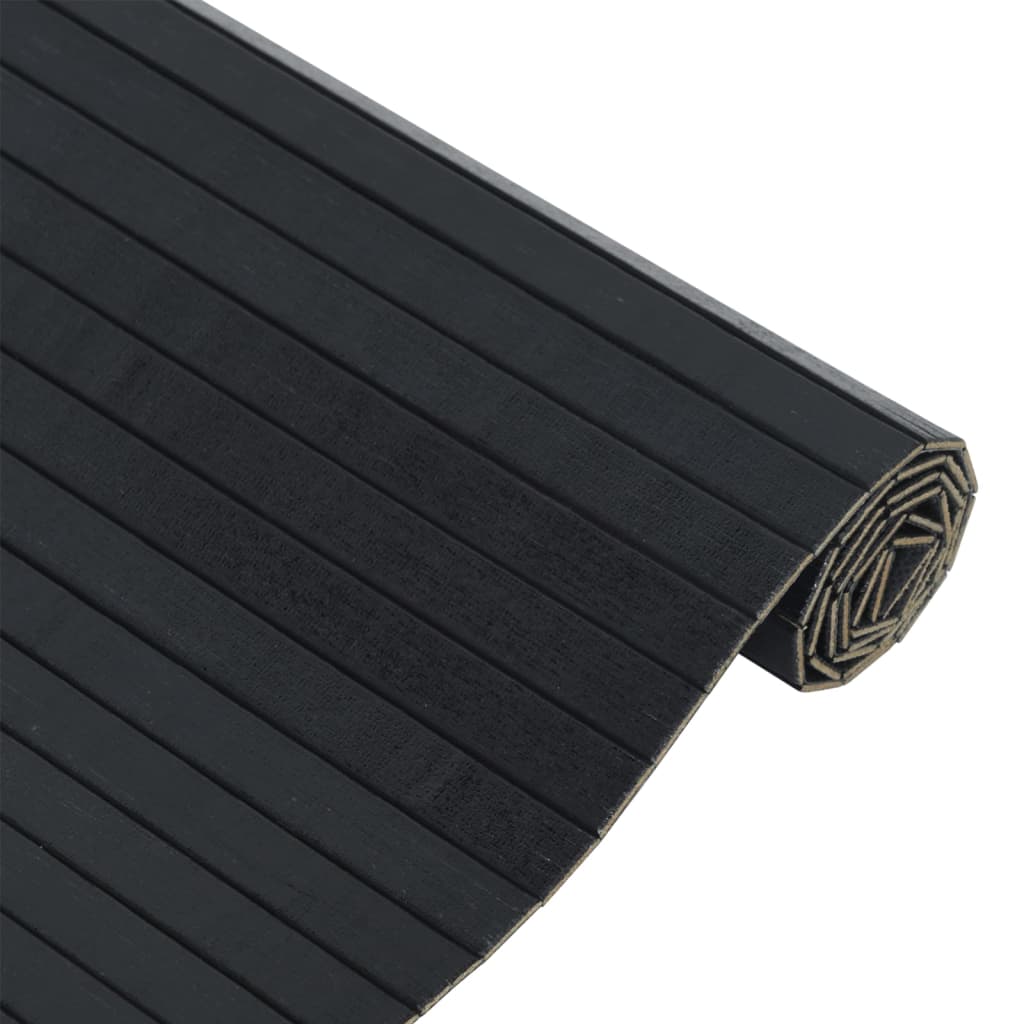 Rug Rectangular Black 70x100 cm Bamboo