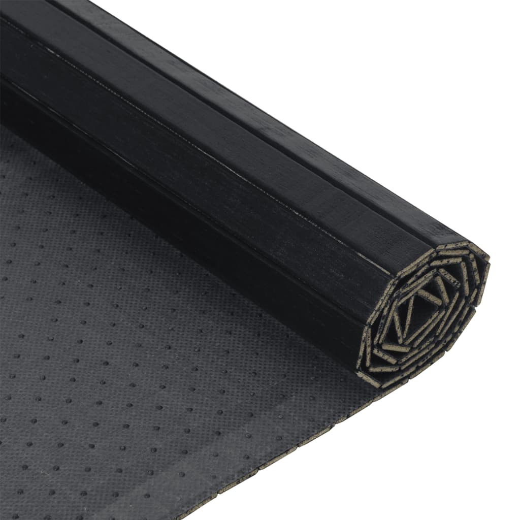 Rug Rectangular Black 70x100 cm Bamboo