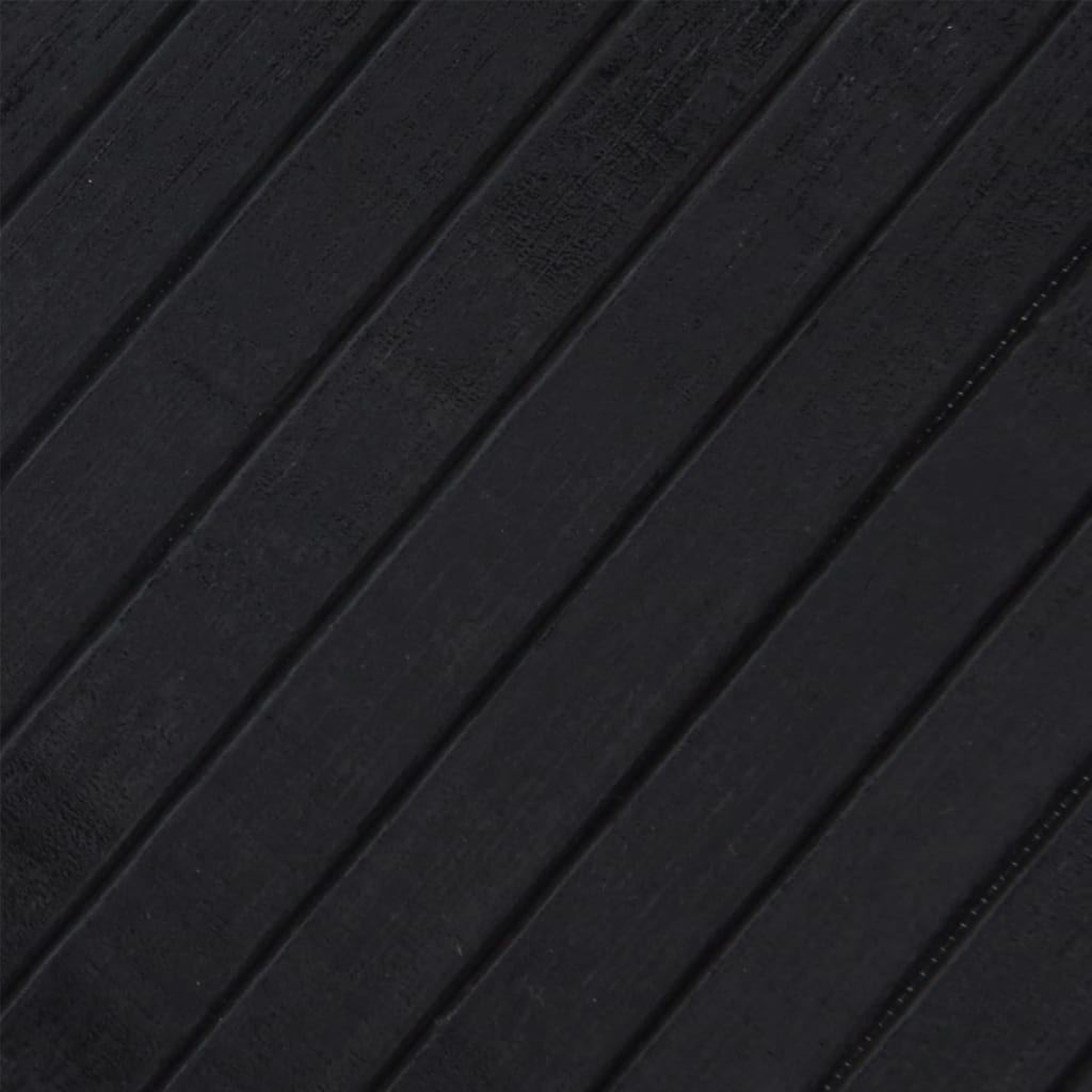 Rug Rectangular Black 70x100 cm Bamboo