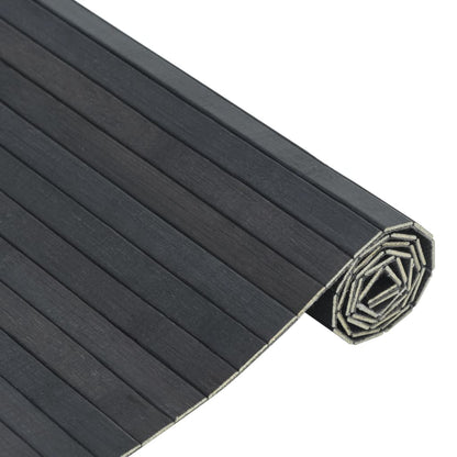 Rug Rectangular Grey 70x200 cm Bamboo