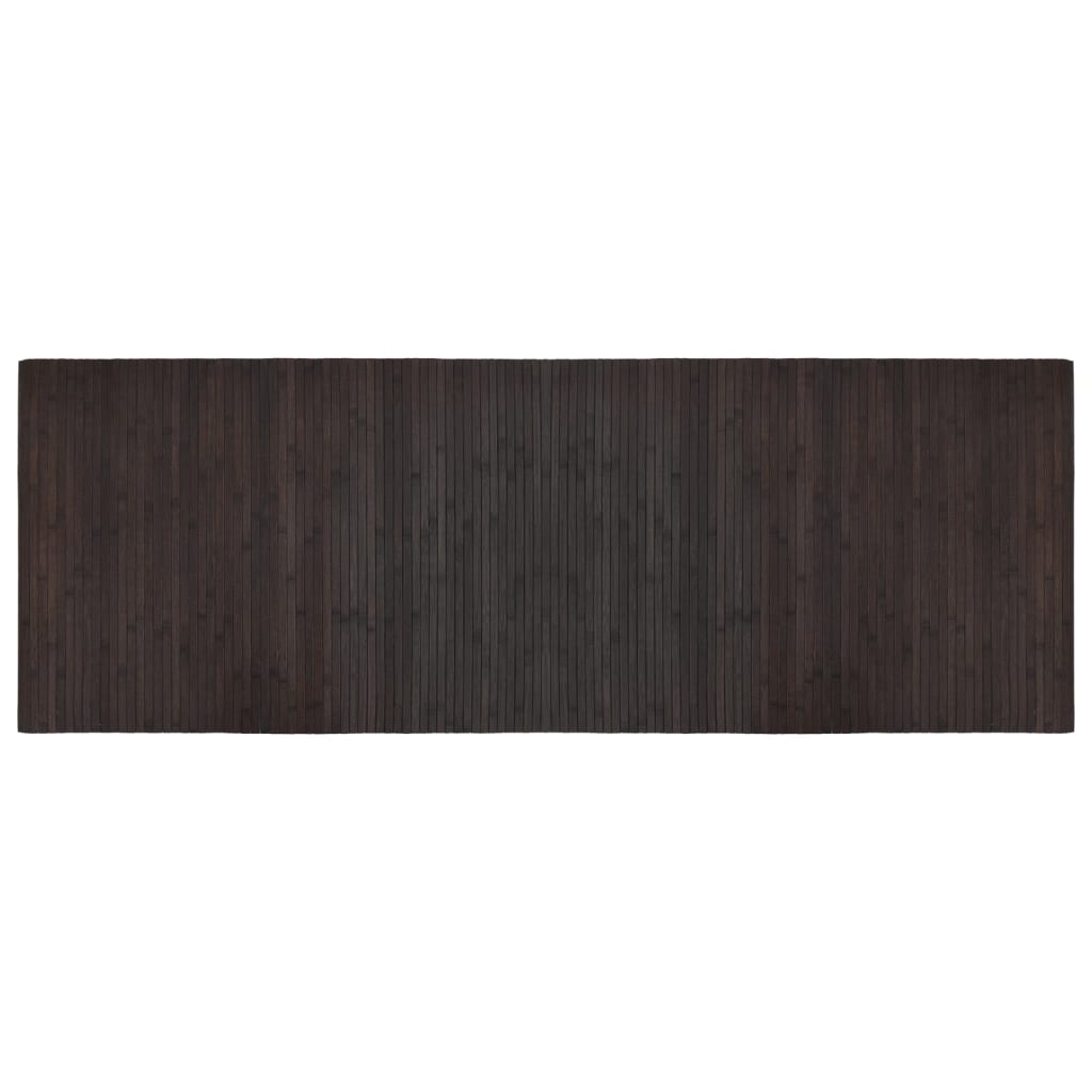 Rug Rectangular Dark Brown 70x200 cm Bamboo