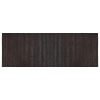 Rug Rectangular Dark Brown 70x200 cm Bamboo