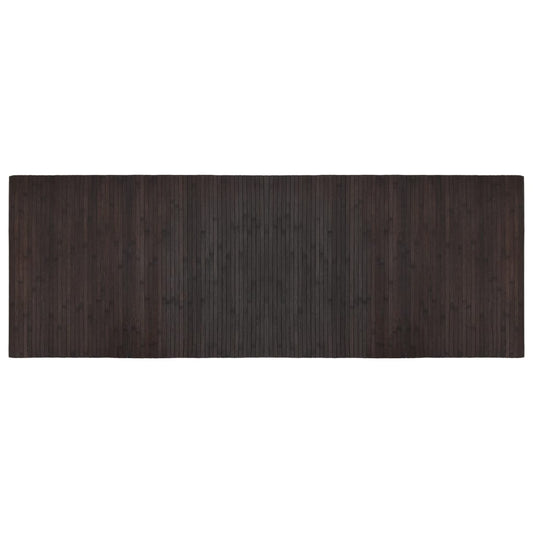 Rug Rectangular Dark Brown 70x200 cm Bamboo