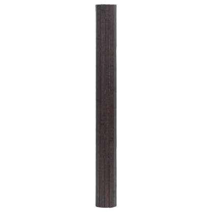 Rug Rectangular Dark Brown 70x200 cm Bamboo