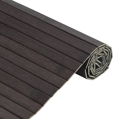 Rug Rectangular Dark Brown 70x200 cm Bamboo
