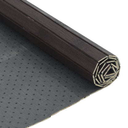 Rug Rectangular Dark Brown 70x200 cm Bamboo
