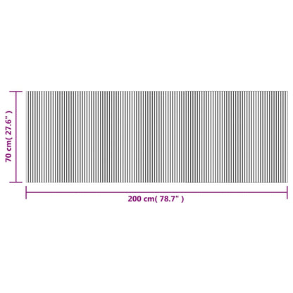 Rug Rectangular Dark Brown 70x200 cm Bamboo