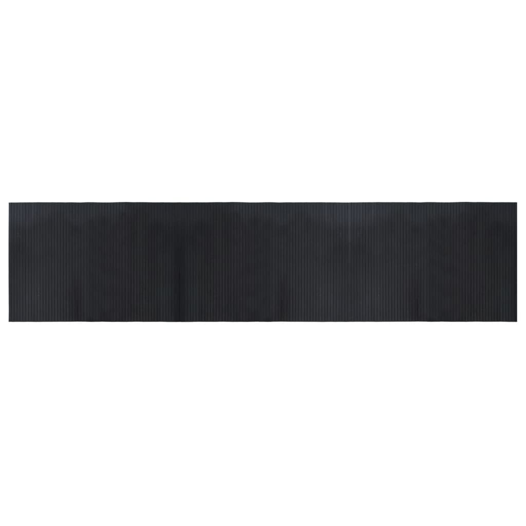 Rug Rectangular Black 70x300 cm Bamboo