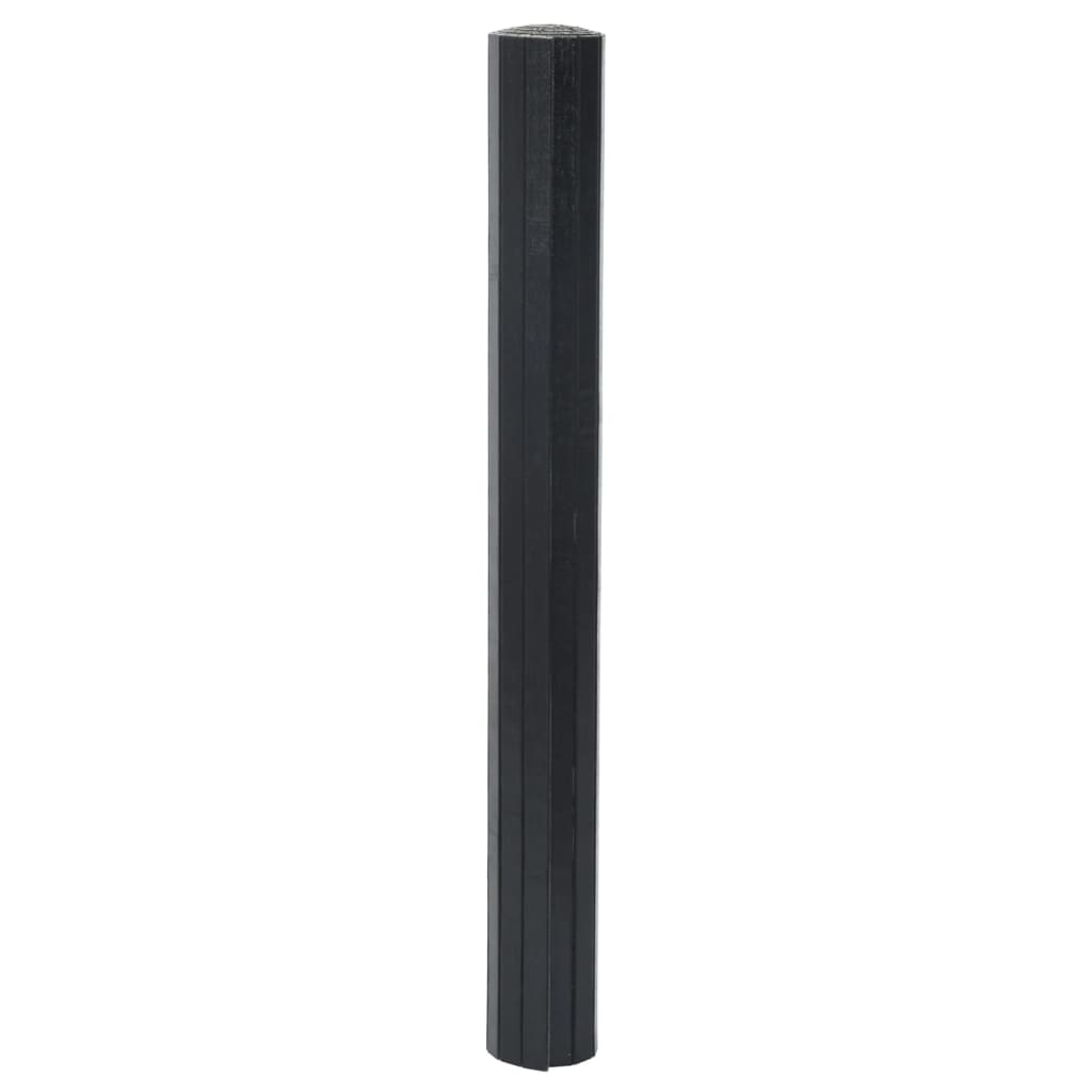 Rug Rectangular Black 70x300 cm Bamboo