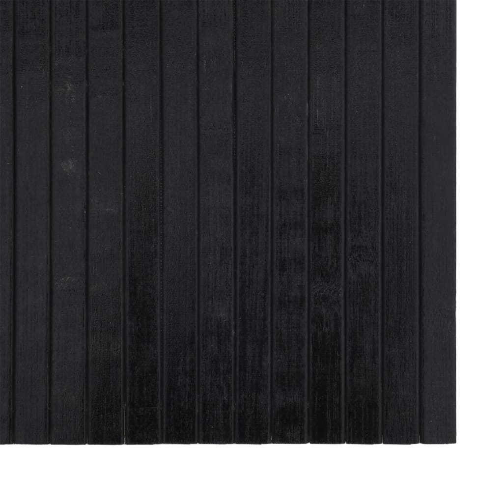 Rug Rectangular Black 70x300 cm Bamboo