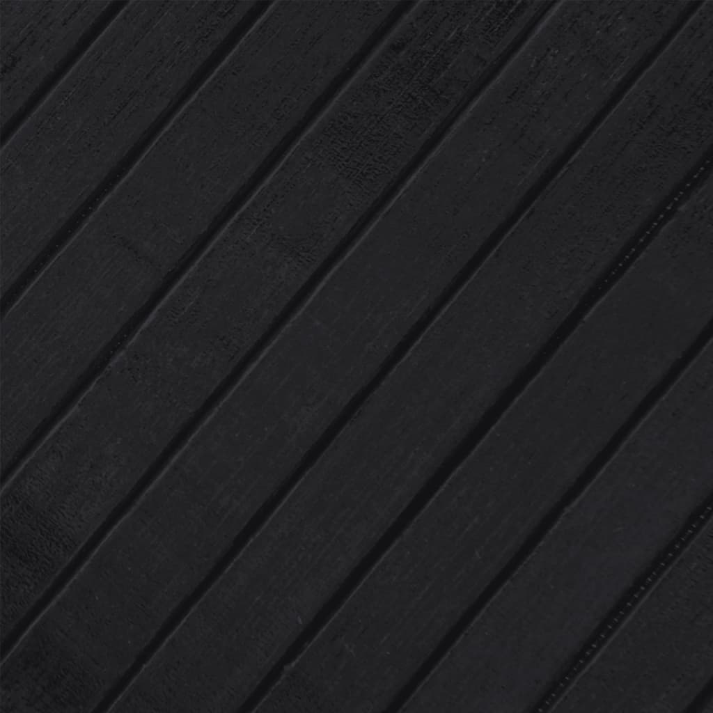 Rug Rectangular Black 70x300 cm Bamboo