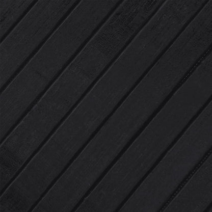 Rug Rectangular Black 70x300 cm Bamboo
