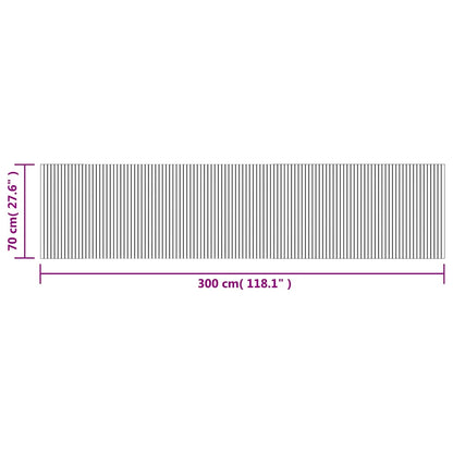 Rug Rectangular Brown 70x300 cm Bamboo